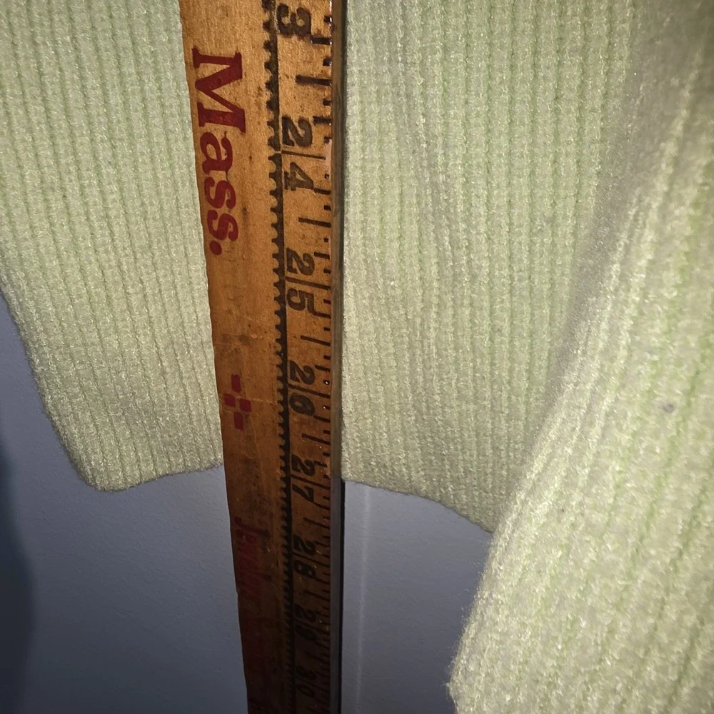 Free People Softly Structured Tunic‎ Sweater Size Small - Light Bright Green